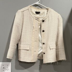 Sans Souci Cream Textured Blazer